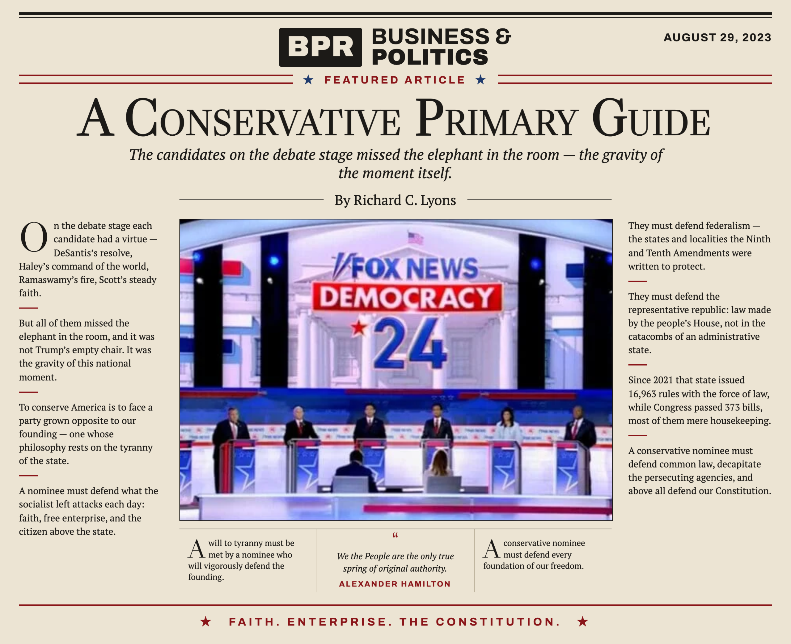 A Conservative primary Guide