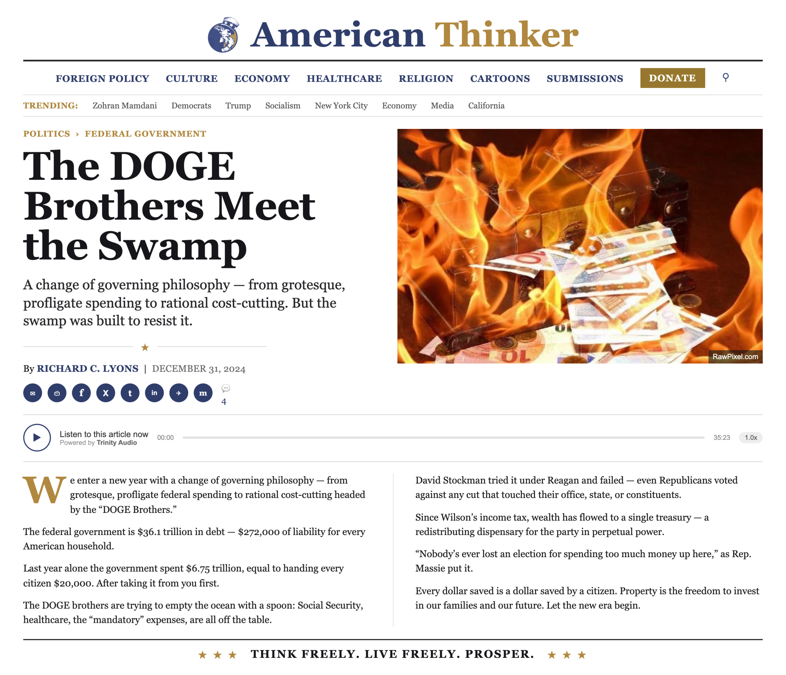 The DOGE Brothers Meet the Swamp