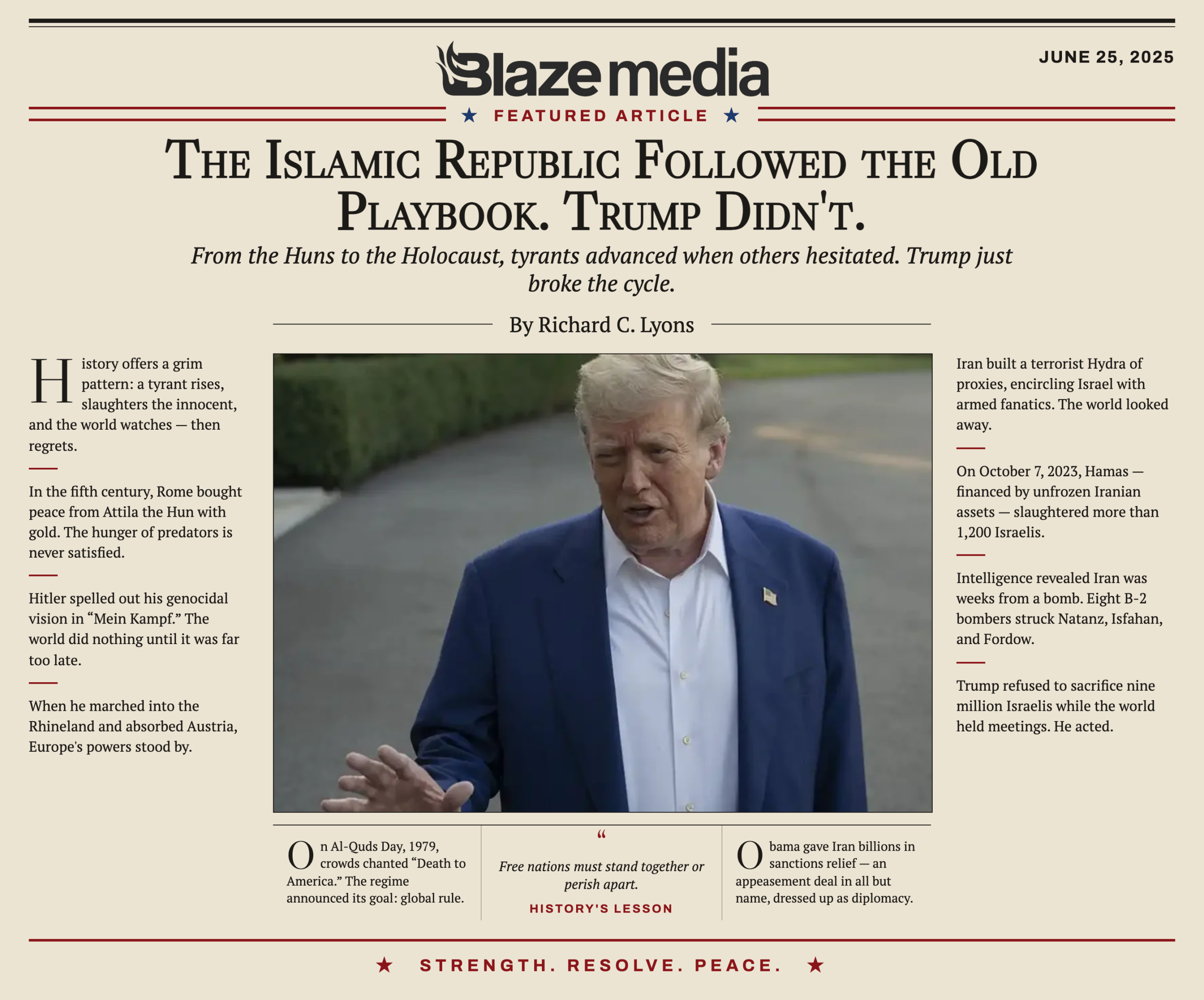 The Islamic Republic followed the old playbook. Trump didn't