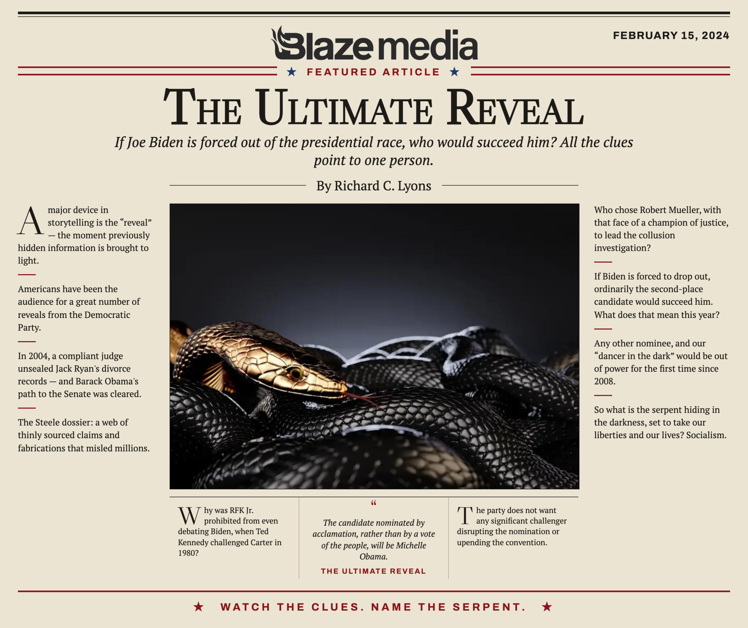 Democrats are preparing the 'ultimate reveal' for 2024