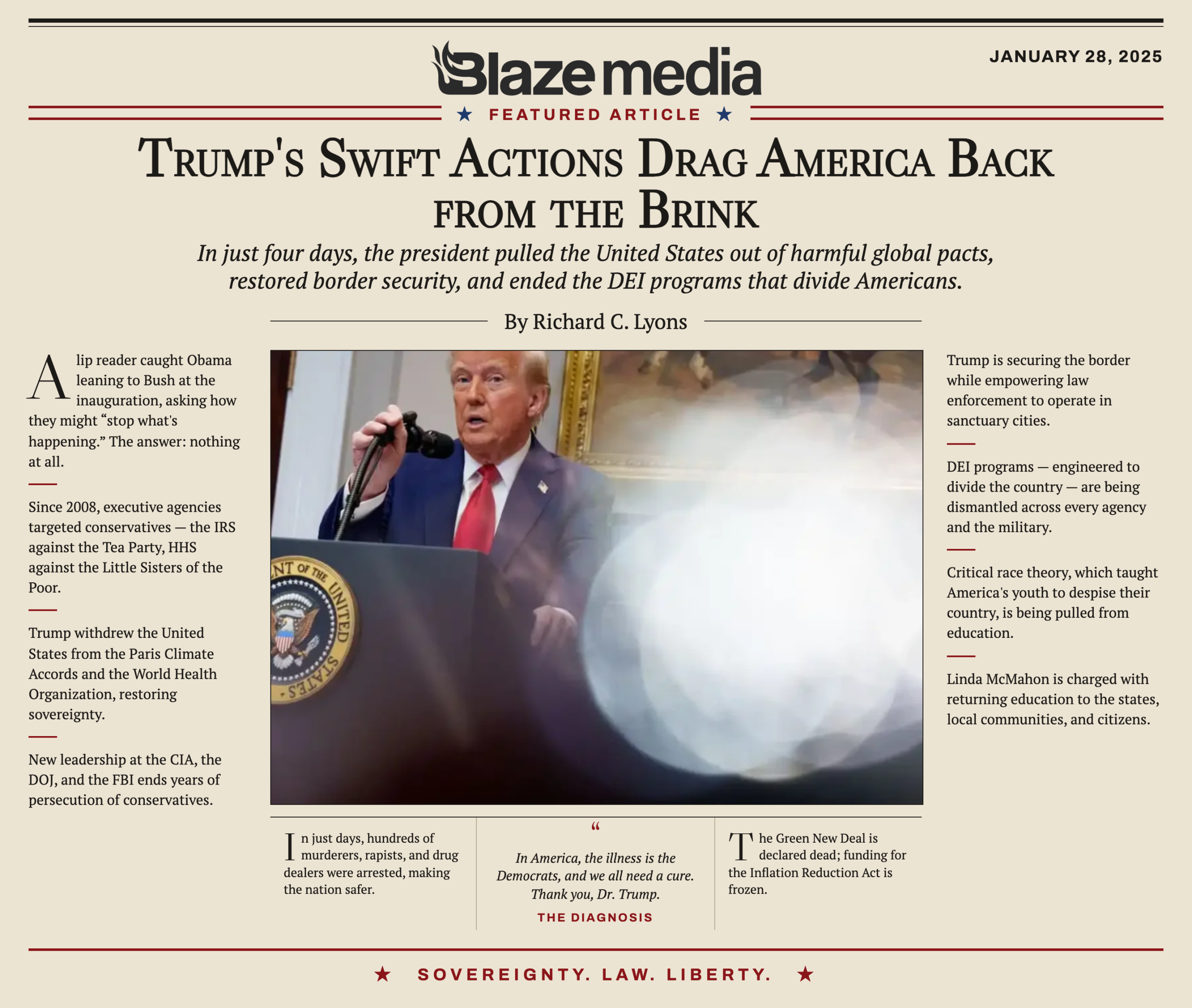 Trump's swift actions drag America back from the brink