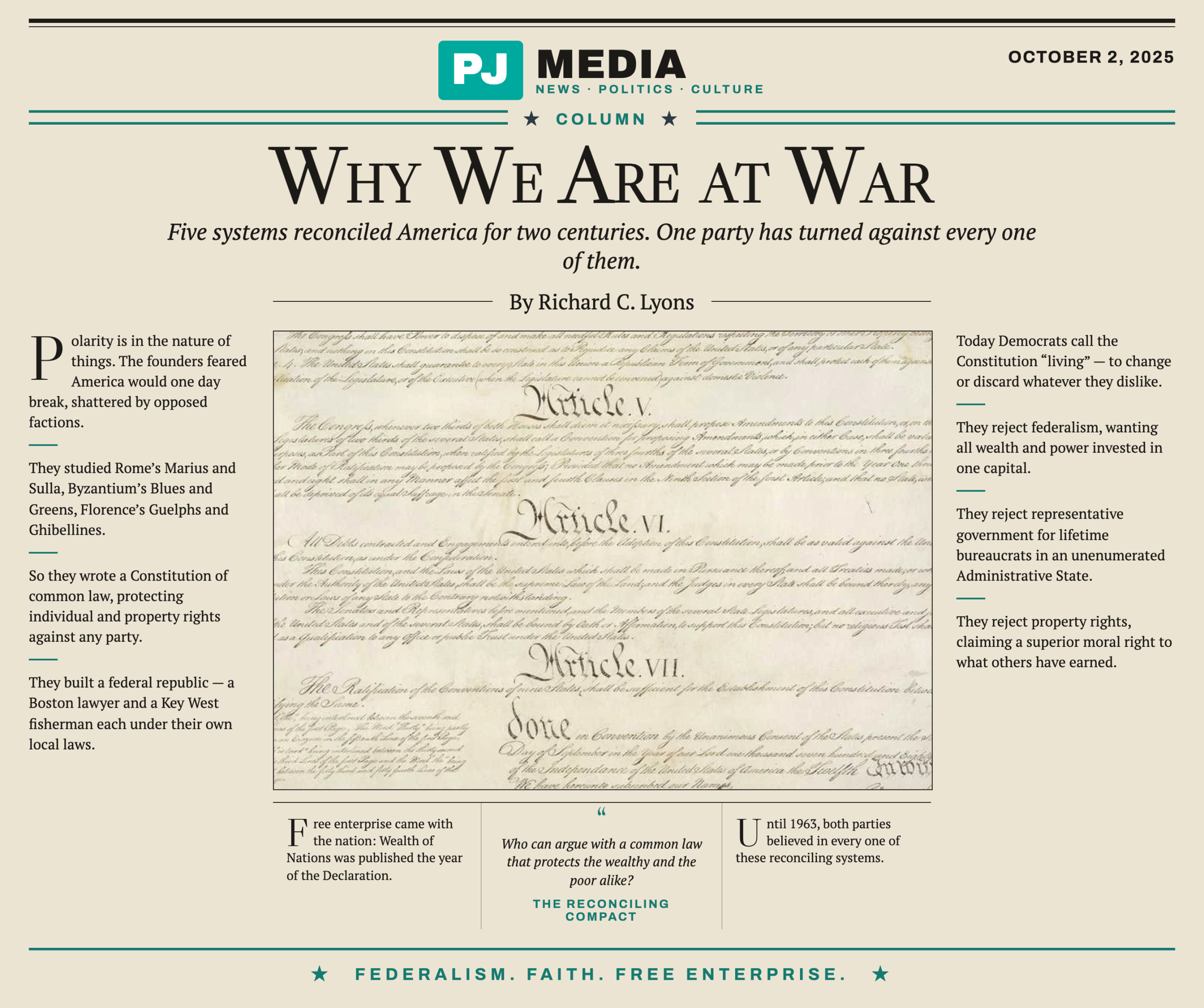 Why We Are at War